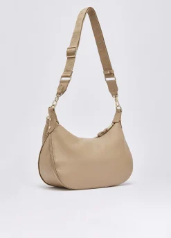 Borsa hobo media con logo monogram