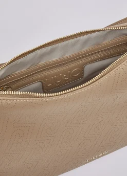 Borsa hobo media con logo monogram