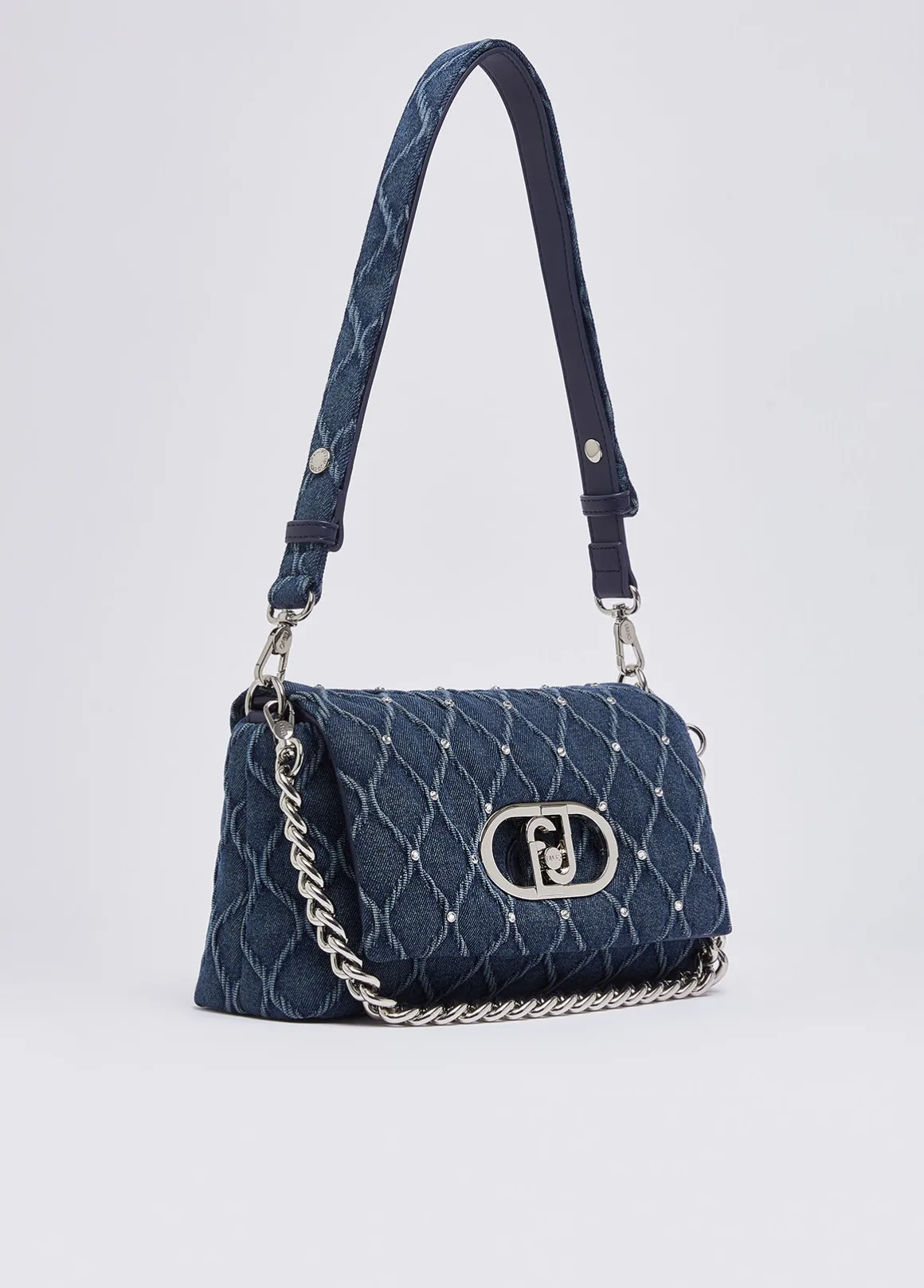 Borsa LaPuffy media in denim