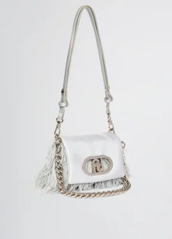 Borsa LaPuffy piccola con piume