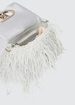 Borsa LaPuffy piccola con piume