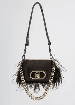 Borsa LaPuffy piccola con piume