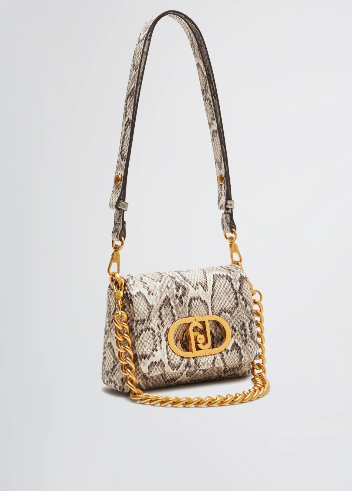 Borsa LaPuffy piccola pitonata