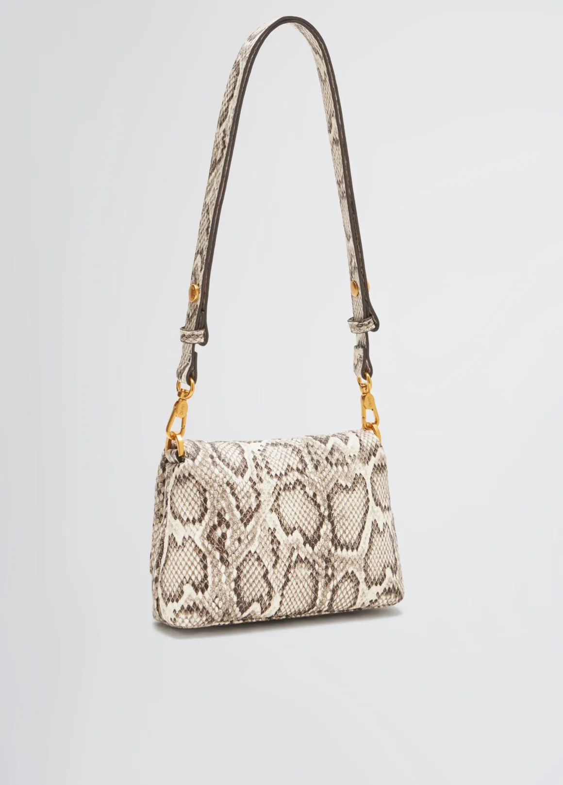 Borsa LaPuffy piccola pitonata