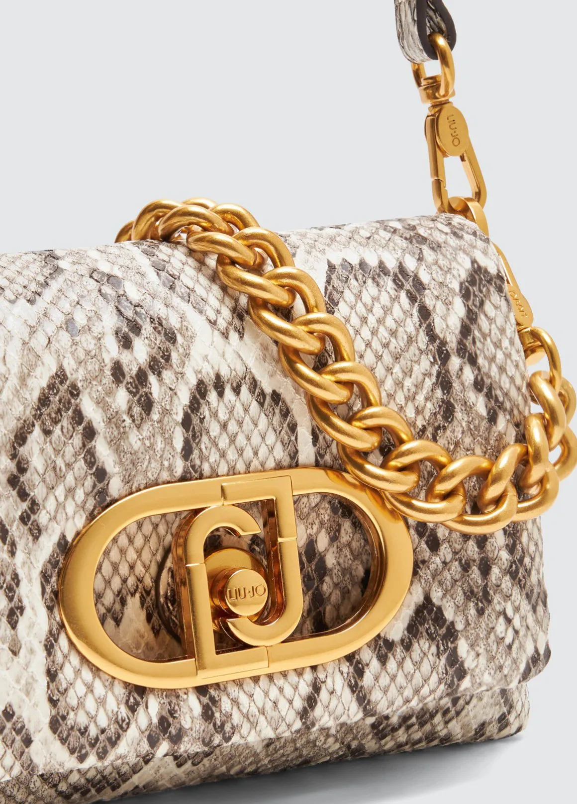 Borsa LaPuffy piccola pitonata