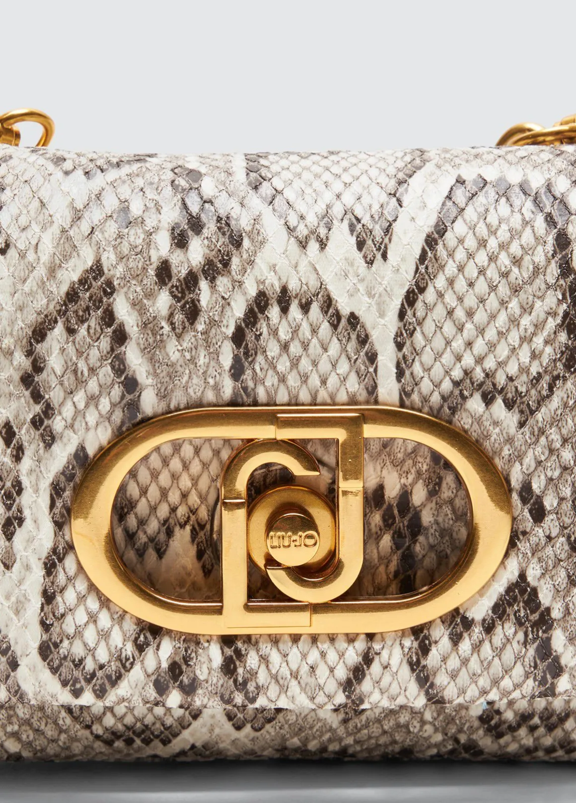 Borsa LaPuffy piccola pitonata