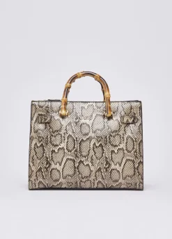 Borsa media con stampa pitone