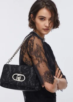 Borsa media LaPuffy in pizzo