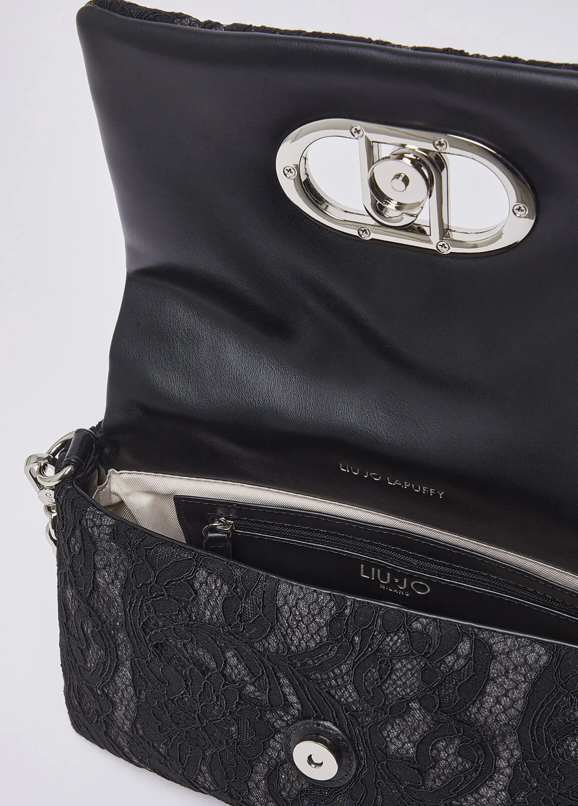 Borsa media LaPuffy in pizzo