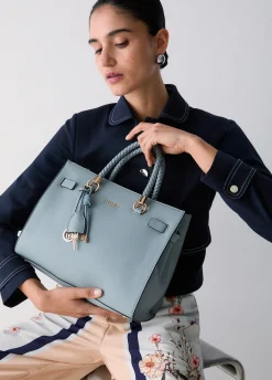 Borsa satchel media con charms