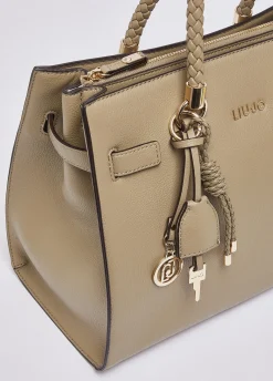 Borsa satchel media con charms