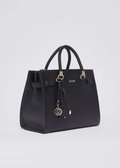 Borsa satchel media con charms