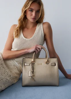 Borsa satchel media con charms