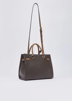 Borsa satchel media con foulard