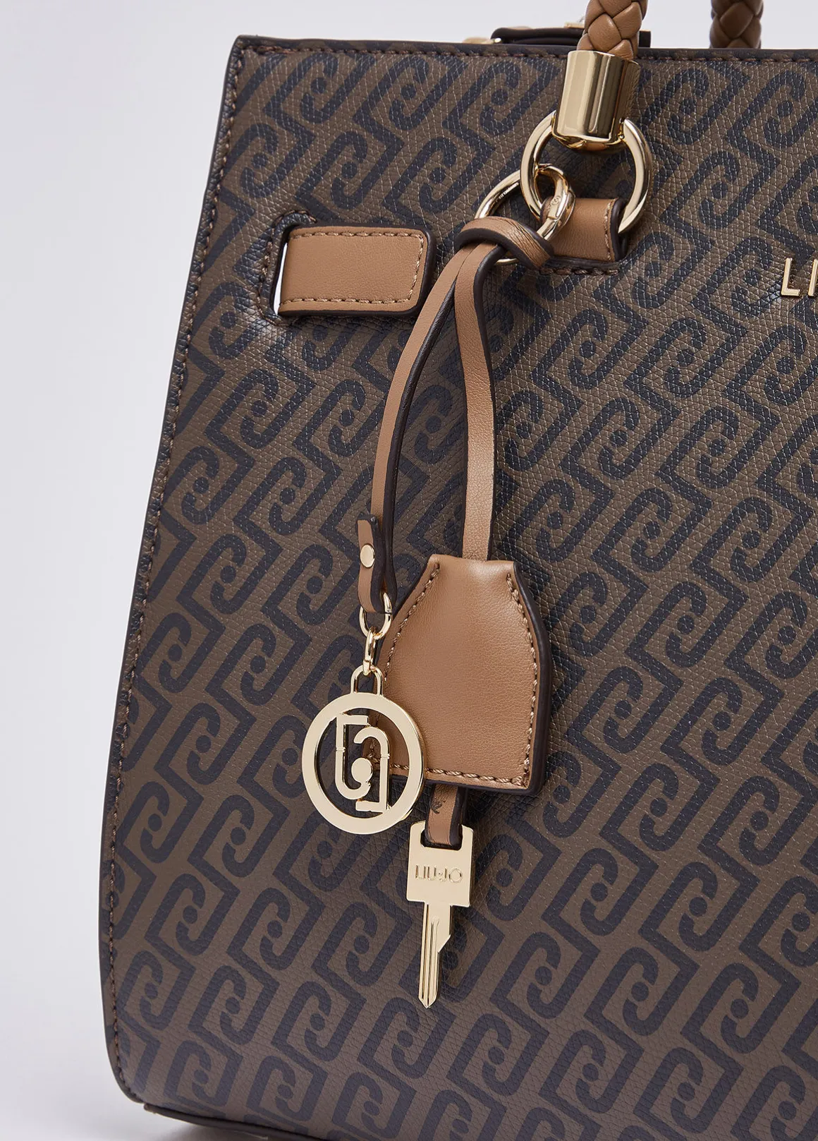Borsa satchel media con foulard