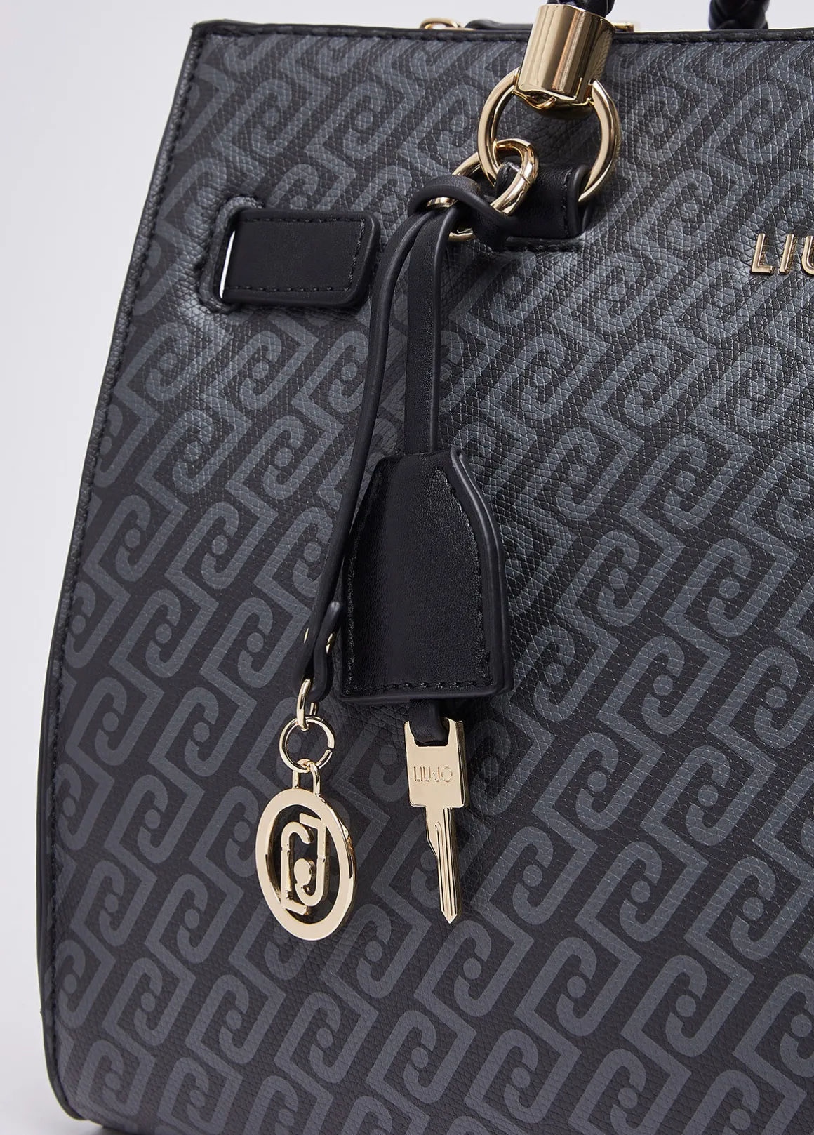 Borsa satchel media con foulard