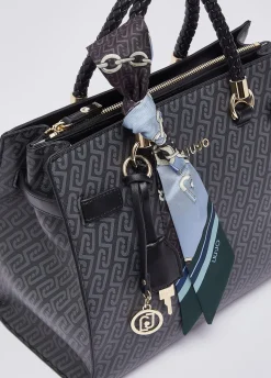 Borsa satchel media con foulard