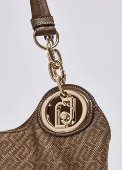 Borsa satchel media jacquard