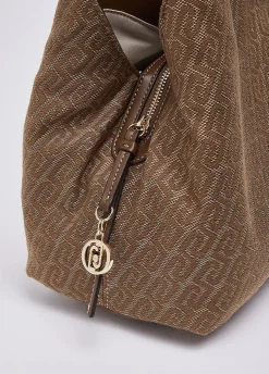 Borsa satchel media jacquard