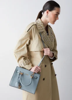 Borsa satchel piccola con charms