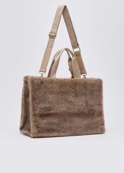 Borsa tote grande in teddy