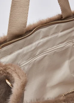 Borsa tote grande in teddy