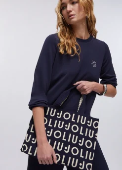 Borsa tote media in maglia
