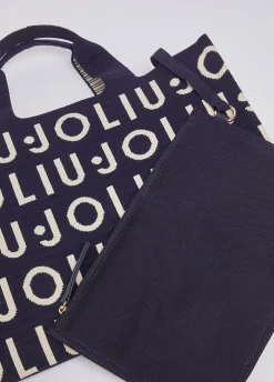 Borsa tote media in maglia