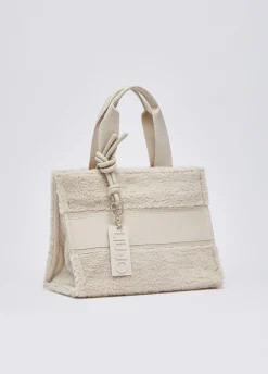Borsa tote piccola in teddy