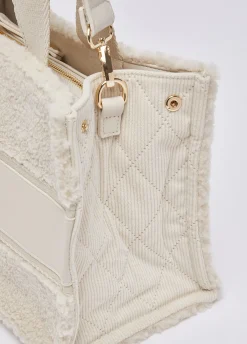 Borsa tote piccola in teddy