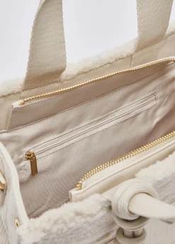 Borsa tote piccola in teddy