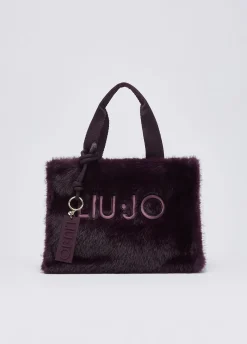 Borsa tote piccola in teddy