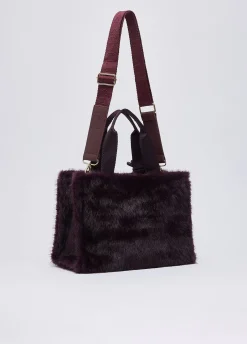 Borsa tote piccola in teddy