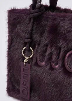 Borsa tote piccola in teddy