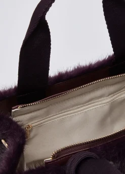 Borsa tote piccola in teddy