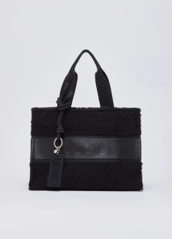 Borsa tote piccola in teddy
