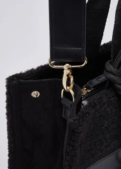 Borsa tote piccola in teddy