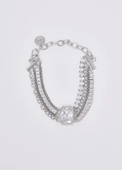 Bracciale con cristallo di vetro