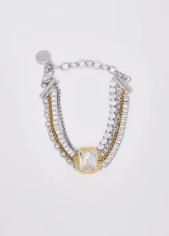 Bracciale con cristallo di vetro