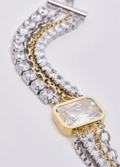 Bracciale con cristallo di vetro