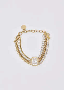 Bracciale con cristallo di vetro