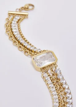 Bracciale con cristallo di vetro