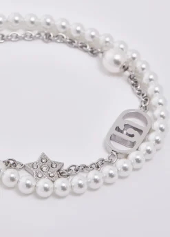 Bracciale multifilo con perle