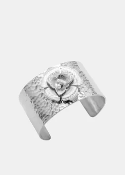 Bracciale rigido con maxi fiore