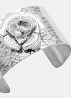 Bracciale rigido con maxi fiore