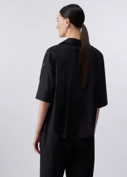 Camicia con applicazioni gioiello