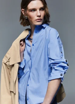 Camicia con bottoni logati