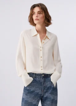 Camicia con bottoni logati