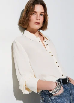 Camicia con bottoni logati