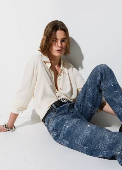 Camicia con bottoni logati